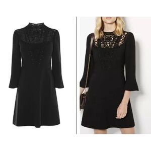 Karen Millen Black Mock Neck Cocktail Dress
